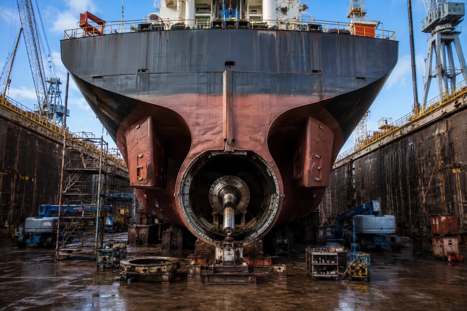 Marine repair dry dock